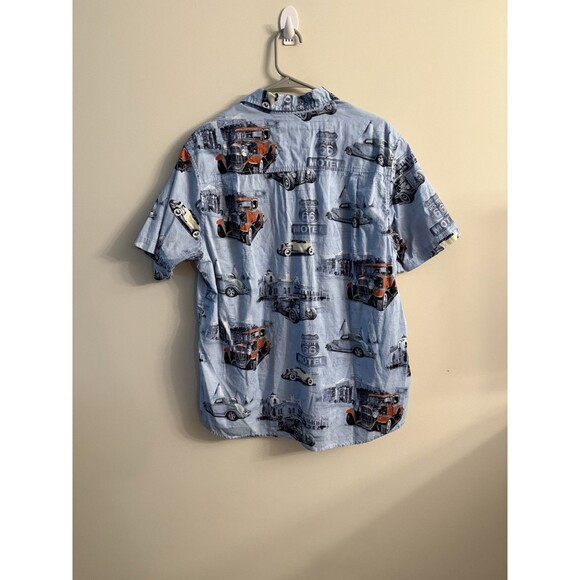 North River Outfitters Men's Button Front Shirt All‎ Over Vintage Car Medium - Picture 7 of 9